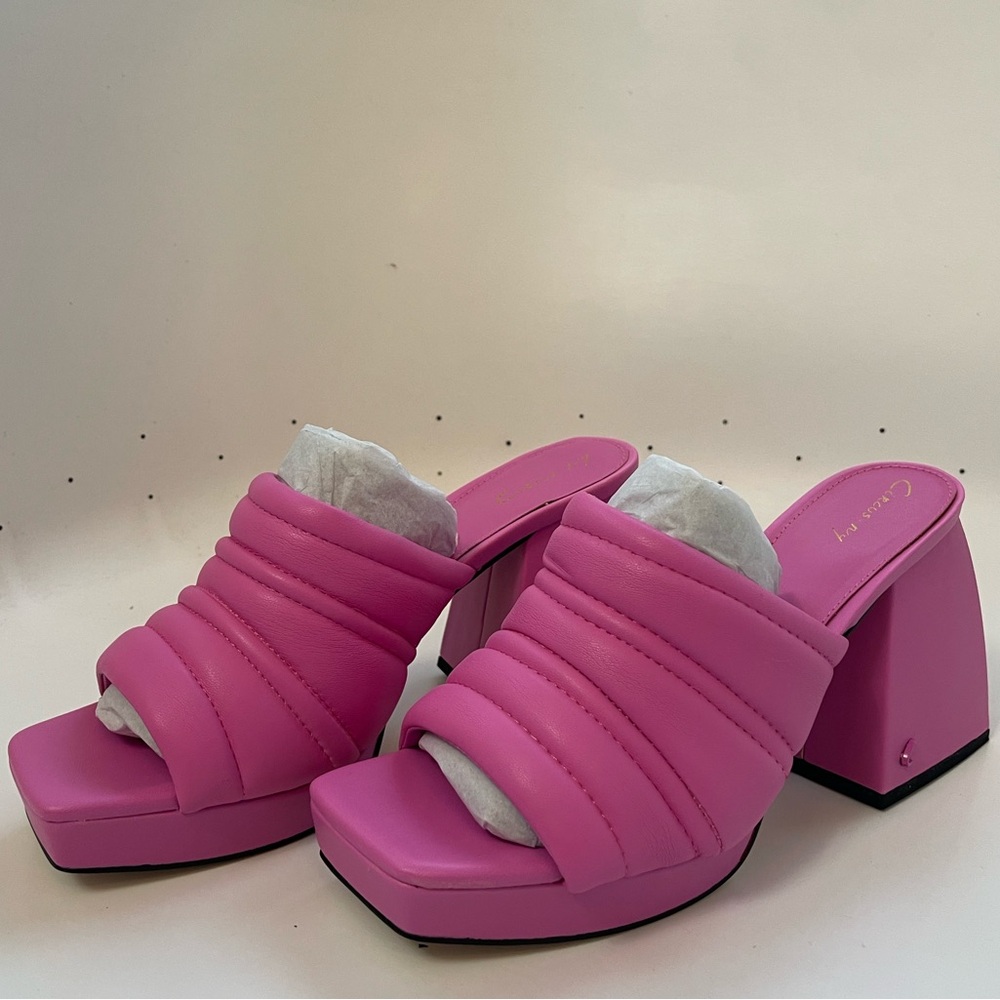 Circus NY by Sam Edelman Pink Crush Marlie Mules Heel Sandals - Picture 8 of 9